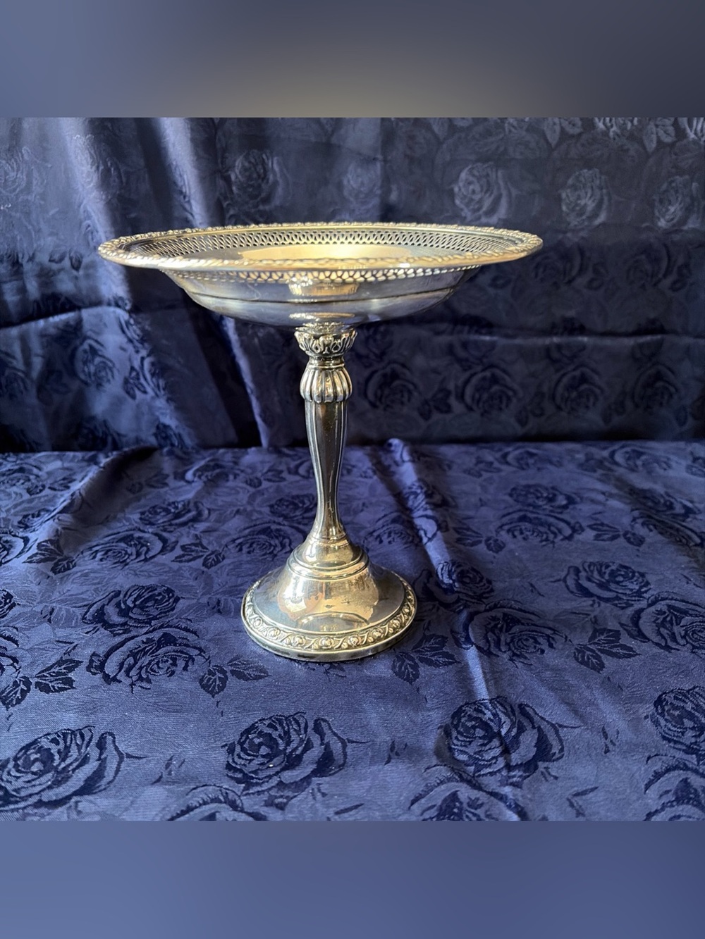 Vintage FB Rogers Sterling Silver Weighted Compote (#200)-6.5” Tall x 6” Wide